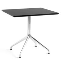 HAY About A Table AAT15 - 80x80cm - Sort Linolium - Poleret Alu.