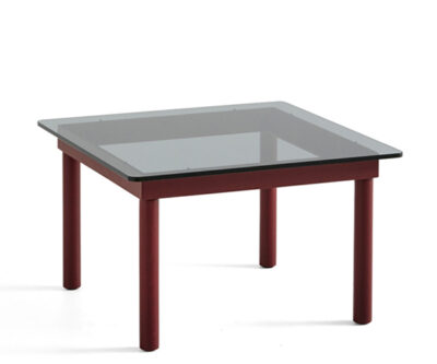HAY Kofi Sofabord 60x60 - Barn Red - Grå Glas