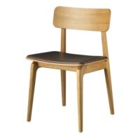 Isabel Ahm spisebordsstol - J175 Åstrup - Eg/brunt læder