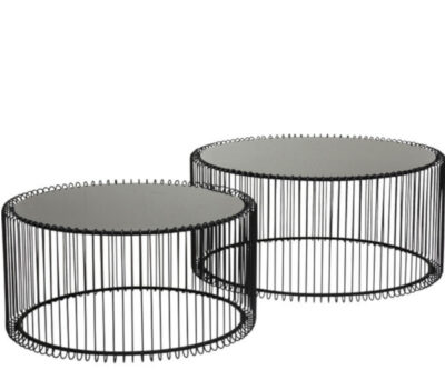 Kare Design Wire sofabord - black - sæt á 2