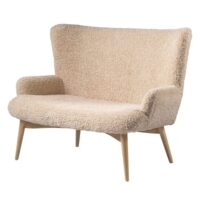 Living&more 2 pers. sofa - Teddy - Taupe