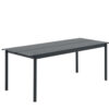 Muuto Linear Steel Bord - Sort - 200x75cm